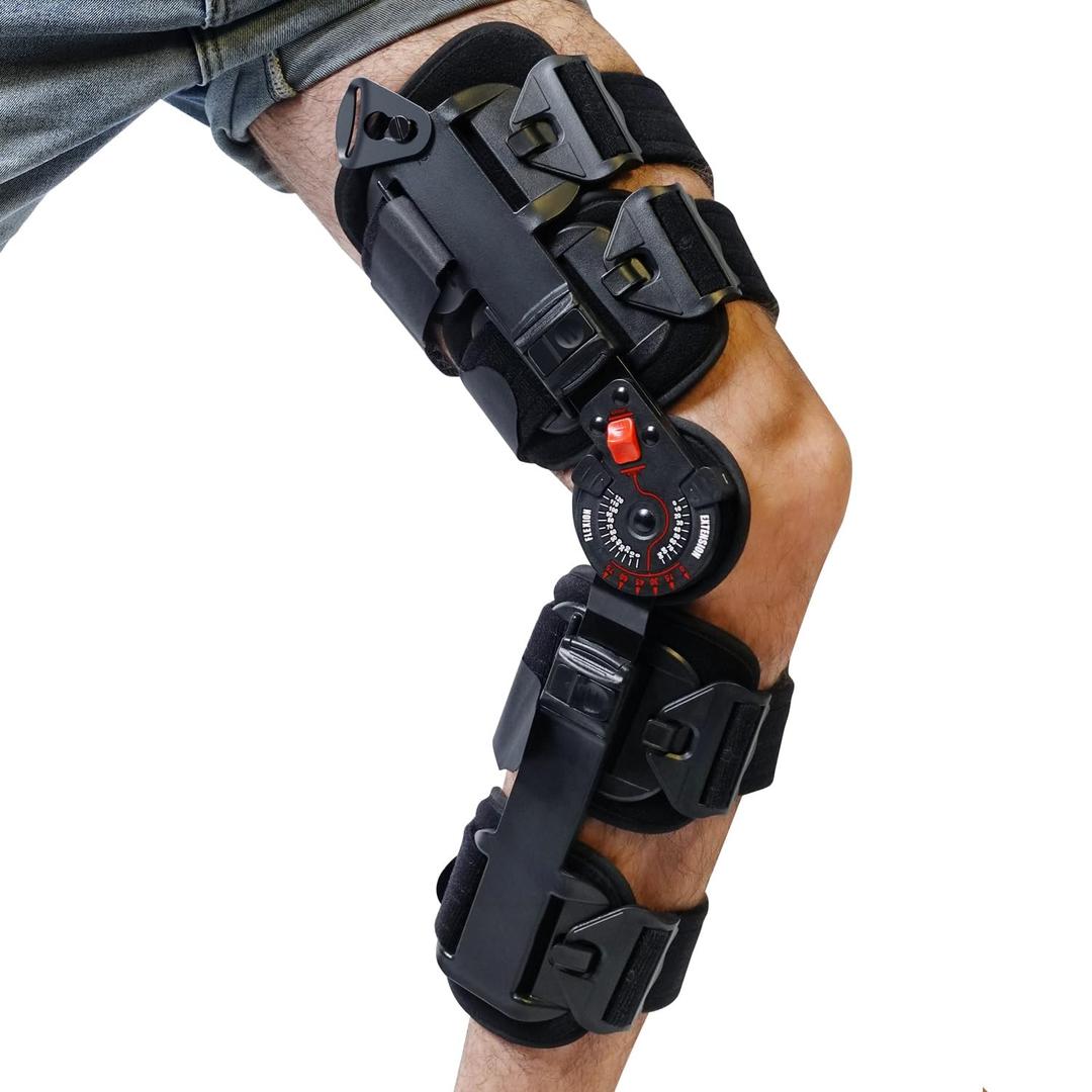 KD ROM Knee Brace: Hinged Post-Op Knee Brace for Arthritis, ACL, MCL, and PCL Injury  Optimal Support for Rehabilitation
