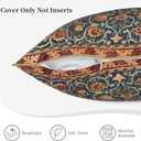 William Morris Vintage Floral Velvet Throw Pillow Covers 18x18 Inch Boho Botanical Art Home Decor Pillowcase Soft Farmhouse Rustic Square Cushion Cover for Bed Sofa Living Room Indoor and Outdoor