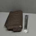  Customized Size Brown 3' x 60' Balcony Privacy Screen, Apartment Porch Railing Patio Fence Windscreen Fabric Cloth - Commercial Grade 170 GSM  - Cable Zip Ties Included