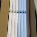 Dog Fence Pet Playpen Clear Puppy Cat Medium Small Play Pen Foldable Kennel Indoor Outdoor Whelping Box for Dogs with Gate (Blue + White, 12 Panels+1 Door)