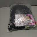 Halloween Costume Women with Wig Long Black Bodycon Gothic Dress with Necklace and Artificial Red Rose Accessories (M)