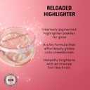 Revolution, Reloaded Pressed Powder Highlighter, Intensely Pigmented for a High Impact Dewy Finish, Set The Tone, 0.22 Oz