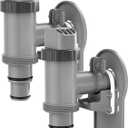 POOLHOUR Plunger Valve with Pipe Holder & Pool Hose Adapter, Above Ground Pool Pump Replacement Parts Compatible with I*tex/Col*m*n Pool, 1 Pack