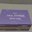 50 Pcs 1ml Syringes with Caps Oral Dispenser Individually Sterile Wrapped for Medicine Dropper, Colostrum Collect Feeding Pets, Liquid