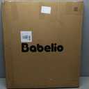 Babelio Baby Gate for Stairs & Doorways, 26-43" W 28" H No Bottom Bar| Easy Installation| One-Handed Operation| Auto-Close| Hardware Mount (Drill Needed) Safety Dog/Pet Gate (Brown Wood Pattern)