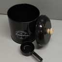 Laundry Scent Booster Beads Dispenser Container for Laundry Room Organization. Laundry Containers for Organizing with Lid. Metal Farmhouse Laundry Room Decor. Laundry Dispenser for Detergent (Black)