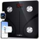 RENPHO Smart Scale for Body Weight, FSA HSA Eligible, Digital Bathroom Scale BMI Weighing Bluetooth Body Fat Scale, Body Composition Monitor Health Analyzer with Smartphone App, 400 lbs - Elis 1 (Black)
