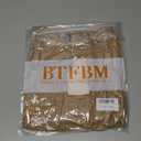 BTFBM Casual Fall Tops for Women 2025 Long Sleeves Solid Shirts Crew Neck Loose Fit Work T Shirt (Khaki,Small)