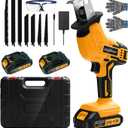 Cordless Reciprocating Saw, 2.0Ah Battery x2, Cordless Variable Speed, Blades Kit for Wood/Metal/PVC Cutting YL5