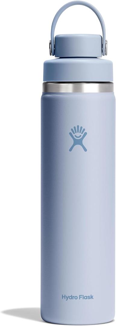 Hydro Flask Water Bottle - Insulated Stainless Steel - Wide Mouth Chug Lid, Non Spill, Leakproof in 24 Oz Surf Blue