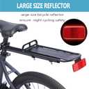 Rear Bike Rack,Bike Cargo Rack,Aluminum Alloy,Large Size Reflective,Retractable,Universal