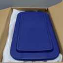 8-Piece Glass Baking Dish Set with Plastic lids,Rectangular Glass Bakeware Set with Lids, Baking Pans for Lasagna, Leftovers, Cooking, Kitchen, Freezer-to-Oven and Dishwasher, Blue