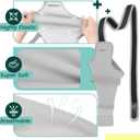 Dog Rear Leg Sleeve to Stop Licking: Soft Recovery Wrap for Hind/Back Leg Wounds, TPLO ACL Surgery, Surgical Sleeve for Small Medium Large Dogs, Cone Alternative (Right-2XL, Light Gray)