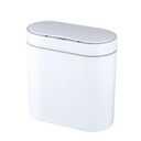 ELPHECO 2.5 Gallon Bathroom Trash Can with Lid, Slim Motion Sensor Garbage Can, Automatic Waste Bin, Small Narrow Trash Can for Bathroom, Bedroom, Office, Kitchen White
