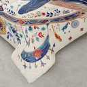 Whale Comforter Bedding Set with 2 Pillowcase King Size Ocean Comforter Set for Kids Boys Girls Bedroom Decor