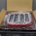 Roter Mond 4 Slice Toaster Retro Stainless Steel with Bagel Defrost Cancel Function, 6 Browning Settings, Extre Wide Slot and Removable Crumb Tray, Red, ST033