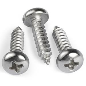 #8 x 5/8 Inch Pan Head Wood Screws, Phillips Drive, Stainless Steel 304 (18-8), Self Tapping for Wood, Sheet Metal Screws, 100 Pack