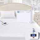 Sealy Heated Mattress Pad Twin Size with Plush Top, Coral Fleece Electric Bed Warmer Single Controller, 10 Heat Settings & Auto Off 1-12 Hours, Fit Up to 15" Deep Pocket, Machine Washable 39"x75"