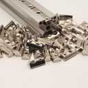 2 x M8 T-Slot Nuts Spring-Loaded Roll-in for 4040 Aluminum Extrusion - 30 Pcs Carbon Steel Half Round T-Nuts Fasteners