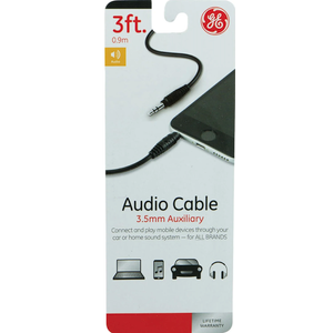 PHILIPS USB-C TO USB-C CABLE 6FT BLACK, GE 3 FT AUX CABLE