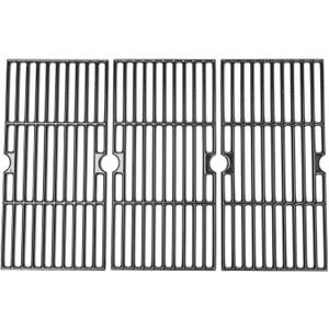 Hisencn Grill Grates Replacement for Charbroil Advantage 463343015, 463344015, 463344116, Kenmore, Advantage Gas2coal Parts 463340516, G467-0002-W1, 16 15/16" Porcelain Enameled Cooking Grids, 3 Packs (16 15/16" x 24 5/6")