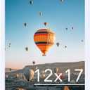 JCJMY 12x17 Picture Frame White for Wall Hanging, Wall Mounting Horizontally or Vertically, 12 x 17 Wall Gallery Poster Photo Frame with Durable Shatter Resistant Plexiglass,White