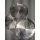 Stainless Steel Plates 10 inch Metal Lightweight Unbreakable Dinner Dishes Plates Set Non-Toxin Dishwasher Safe BPA Free and Healthy (4 Pcs)