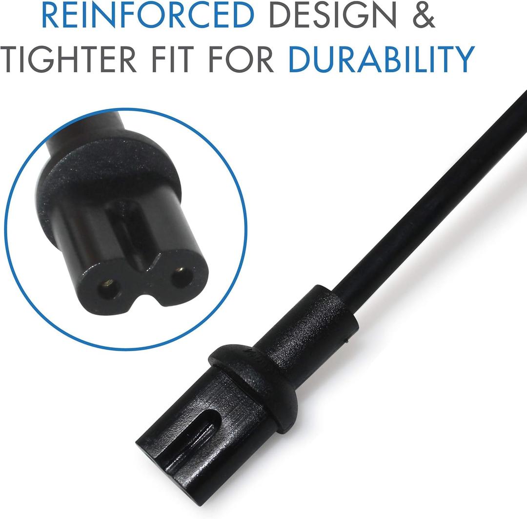 Power Cord Compatible with Sonos Five, Sonos Play 5, Sonos Beam, Sonos Ray, Sonos Arc, Arc Ultra, Sonos Amp, Sonos Playbase, Sonos Sub Gen 3 and Sonos Sub Mini (Black, 3-Foot)
