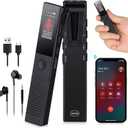 64GB Digital Voice Recorder - Bluetooth Playback, 3072KBPS Voice Activation, Password Protection - Ideal for Lectures, Meetings, Interviews.