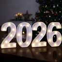 2026 Light Up Numbers - Battery Powered LED Marquee Numbers Lights for Graduation Party Decor, Class of 2026 Sign, New Year, Christmas & Senior Night Decorations