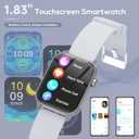 Smart Watch for Men, 120 Sports Modes Smartwatch with 1.83" HD, Alexa Built-in, Heart Rate/Sleep Monitor, IP67 Waterproof, Bluetooth Call & Music Control Fitness Watch for iPhone/Android (Gray)