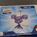 Lexibook, Spider-Man, Electronic Set for Children, Musical Toy Game, Realistic Drum Sound, 8-Keys Keyboard, MP3 Plug, seat Included, Blue/red, K610SP