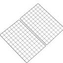 PATIKIL 24"x16" Wire Grid Panel, 2 Pack Board Photo Pictures Memo Display Grid Panels Hanging Organizer Wall Decorative Panel for Home Office Wedding, Black