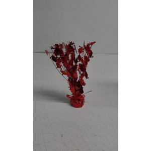 Gyufise 1 Pack Graduation 2025 Metallic Foil Spray Centerpiece Grad Cap 2025 Table Decoration Burst Table Centerpieces Decor for Class of 2025 Graduation Party Supplies Black Red