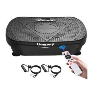 Homesy Vibration Plate Exercise Machine, Vibrating Plate for Lymphatic Drainage, Full Body Shake Platform Board for Home Fitness and Fat Burning, Sport Gym Equipment for Women Men