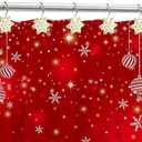 CHICTIE 12-Pack Gold Snowflake Shower Curtain Hooks