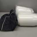 MIULEE Black Outdoor Seat Cushion 22x24 Inch Waterproof & 3 Year Fade Resistant Deep Seat and Back Cushion for Patio Furniture Chair Sofa Couch with Handle and Adjustable Straps