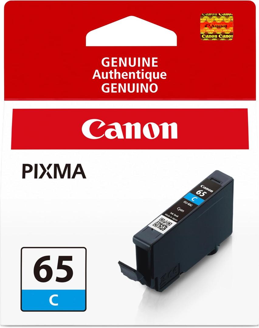 Canon CLI-65 Genuine Cyan Ink Tank, Compatible with PIXMA PRO-200, and PIXMA PRO-200S Printers
