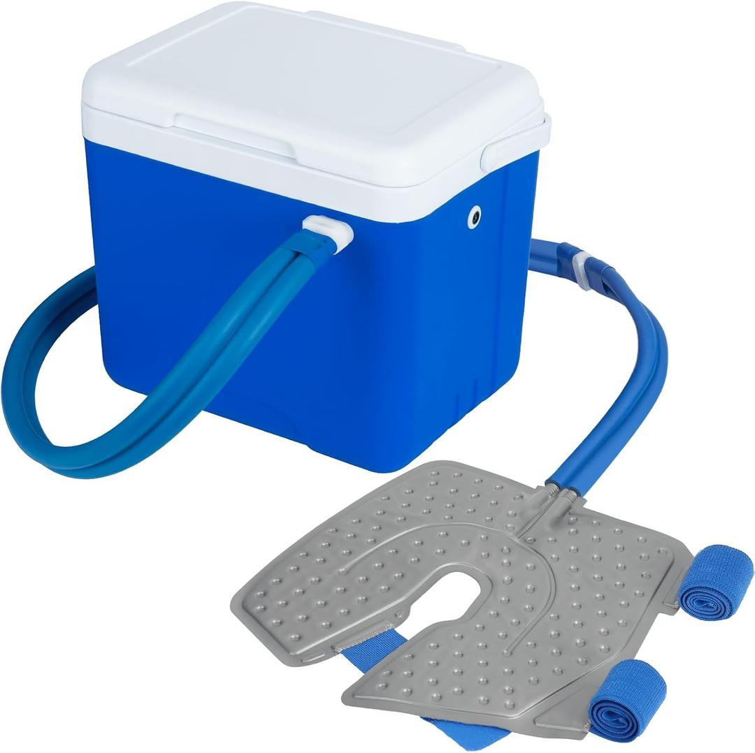 Cold Therapy Machine After Surgery Ice Machine with Knee Flexible Pad, Cryotherapy Machine for Knee Pain, Sprains, Swelling, Other Injuries, Quiet Pump,Timing Function (14 Quart)