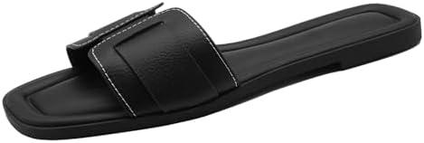 Womens Flat Sandals Dressy Sandals Comfort Slide Black Brown White Sandals Size 8