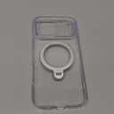 CASEKOO Clear for iPhone 17 Pro Max Case with 360 Spin Magnetic Stand[Fit for MagSafe][17FT Military Protection][Long-Lasting Clarity] Slim Polished Frame Titanium Alloy Sturdy Stand 6.9", Clear