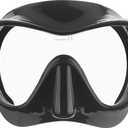 Cressi F1 Frameless Snorkel Mask - Low-Profile Snorkel Gear - Fold-Flat Snorkeling Gear for Adults - Comfort Fit & Scuba Mask