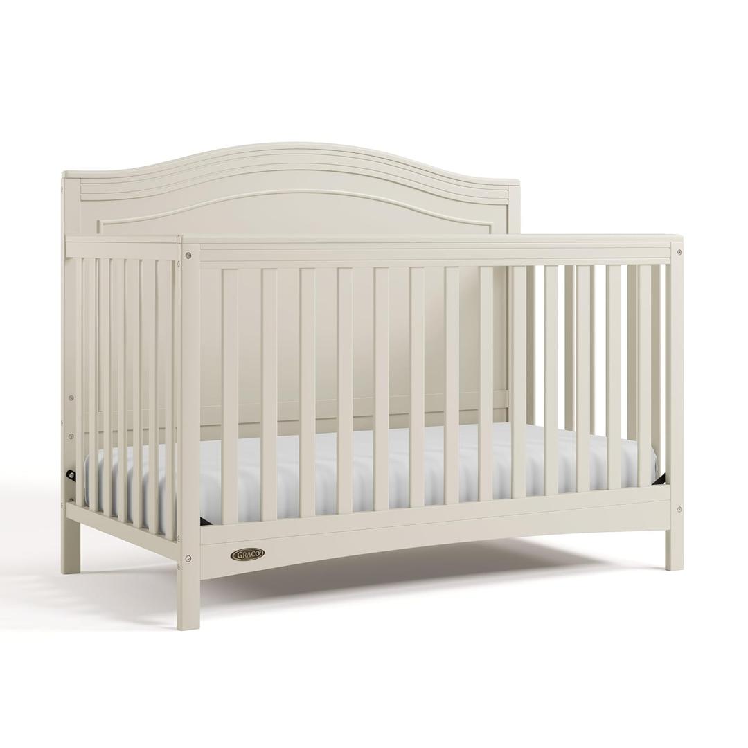 Graco Paris 4-in-1 Convertible Crib GREENGUARD Gold Certified, Converts to Toddler Bed and Daybed, Fits Standard Full-Size Crib Mattress, Adjustable Mattress Support Base (Frosted Oat)