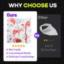 2 x Nausikaa Triangle Large Girl Dog Bandanas 4 Pack, Durable Polyester Fabric Dog Scarf, Unique Design - Ink Flower F