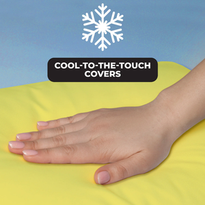 Fun Pillow Cool-to-The-Touch Pillowcases, Lemon Yellow, Standard/Queen, 2 Pack, (Pillows Not Included)