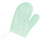 Honeycomb Exfoliating Bath Gloves - Microfiber for Enhanced Blood Circulation & Soft, Smooth Skin for All Skin Types (Green - Glove) 2 PCS
