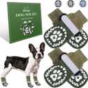 EXPAWLORER Dog Socks to Prevent Licking and Slipping, Winter Dog Shoes for Cold Weather Snow, Paw Protectors for Hardwood Floors Anti-Slip, Dog Booties for Small Medium Large Senior Dogs, Green M (Medium(Paw Width:2.55in)