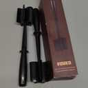 Ground Beef Chopper Tool, 2-Pack Heat-Resistant Meat Chopper for Ground Beef with 5 Curved Blades, Non-Scratch Meat Masher Ground Beef for Hamburger & Potatoes (Black)