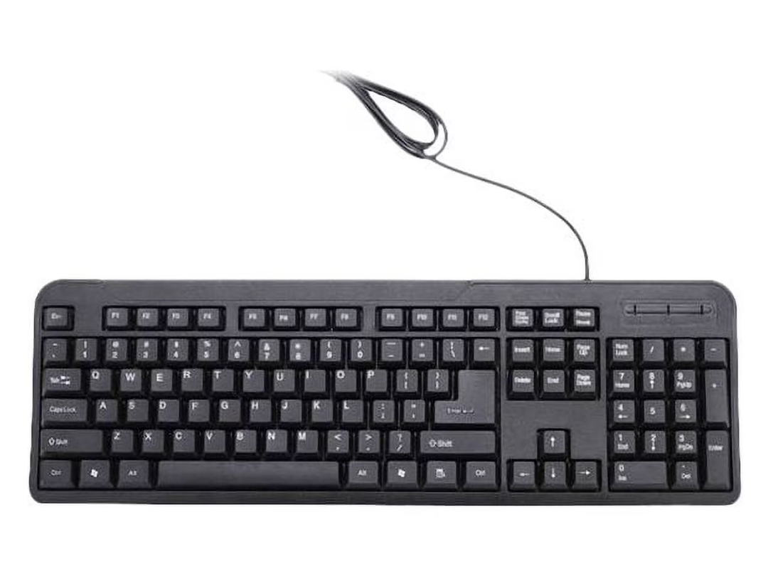 Combo Set iMicro KB-US0803 104-Key Wired USB English Keyboard and LogiTech Mouse (Black)