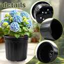 20 Pack 3 Gallon Plant Nursery Pots,Plastic Seedling Pot with Drainage Holes,Large Flexible Garden Flower Plant Container for Indoor Outdoor Plants,Potting,Cuttings,Transplanting,Black